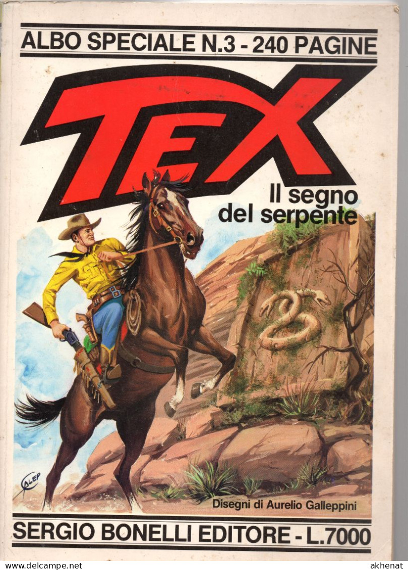 BIG - TEX  SPECIALE N. 3  Giugno 1990 : IL SEGNO DEL SERPENTE Usato. Per Condizioni Vedi Scan - Bonelli