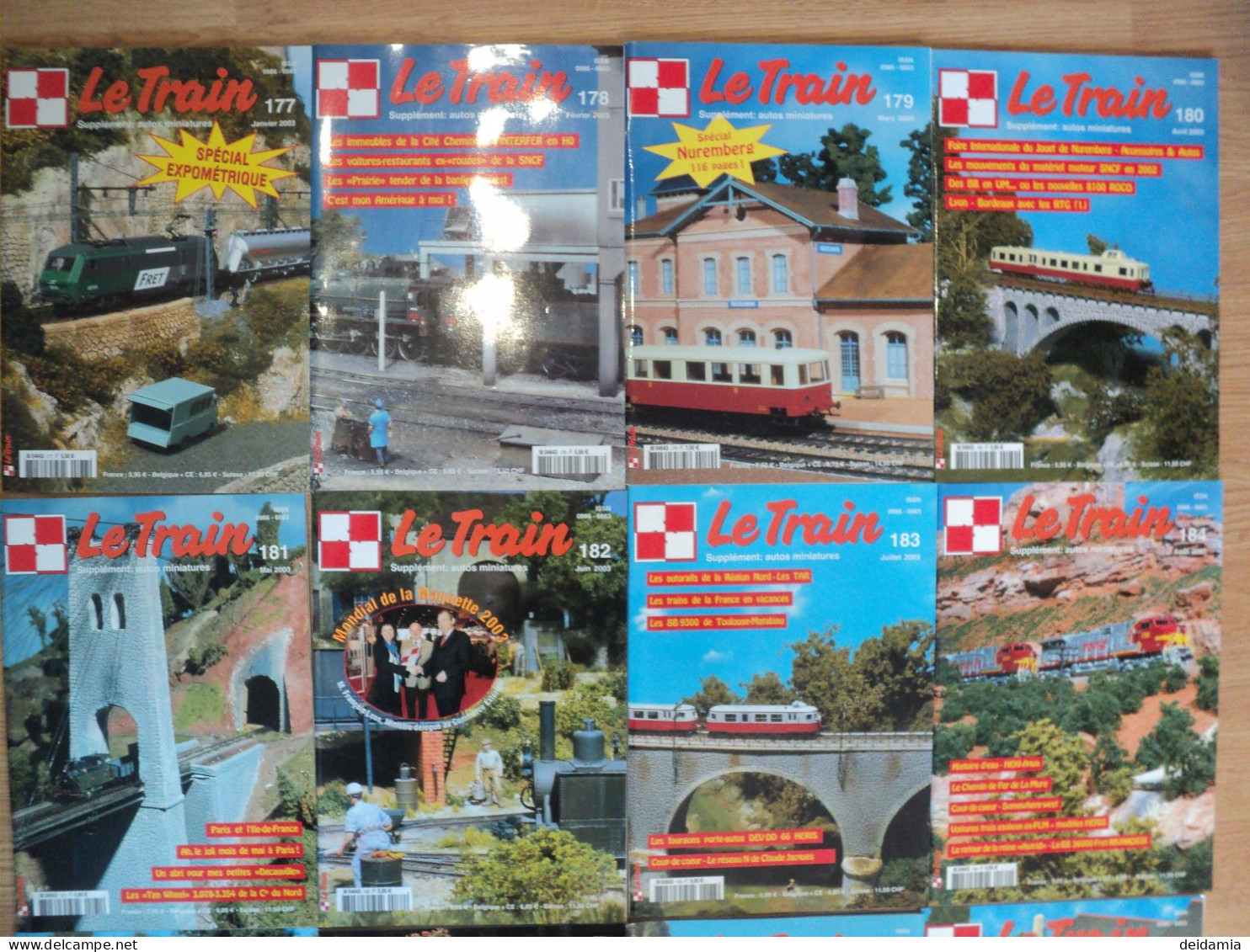 Lot De 12 REVUES LE TRAIN Année 2003 - Littérature & DVD