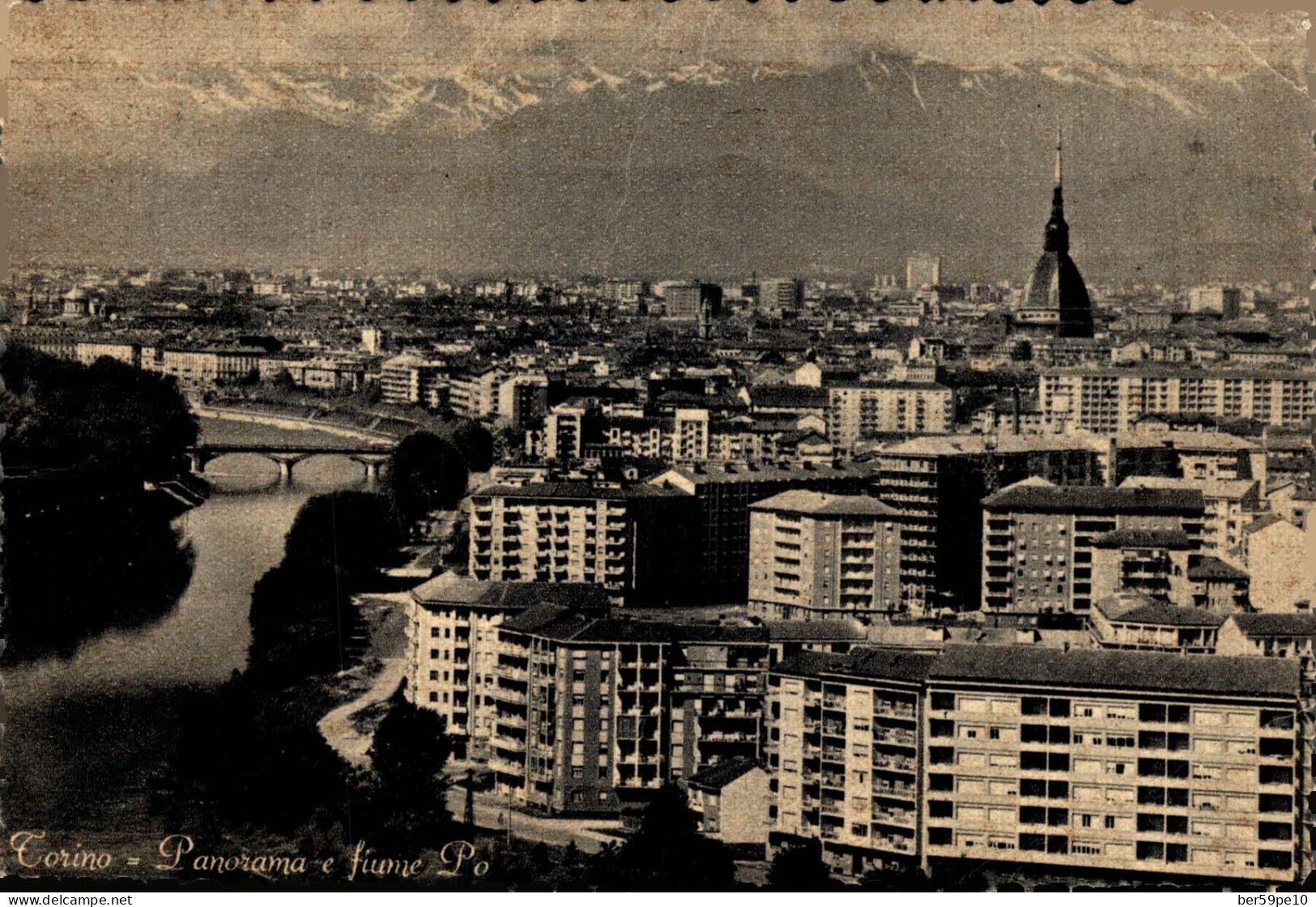 ITALIE TORINO PANORAMA E FIUME PO PANORAMA ET LE PO - Panoramische Zichten, Meerdere Zichten