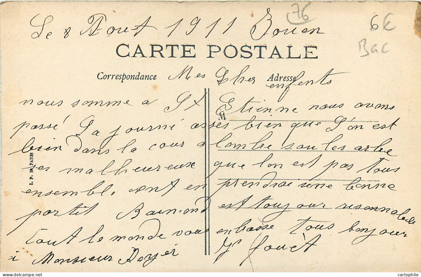 76 - SAINT ETIENNE DU ROUVRAY - Bac Au Passage D'eau De St Adrien Animée (couleur) 1911 - Saint Etienne Du Rouvray