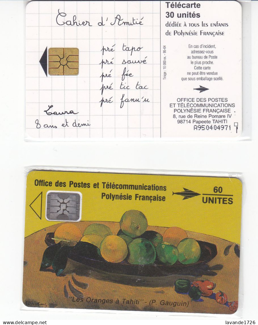 Lot De 2 Télécartes 30 Unites AVRIL 95 10000 Ex + 60 Unites 05.1991   20000 Ex T.B.E. - Polynésie Française