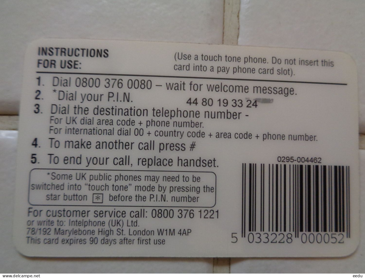 UK Phonecard - Fouten & Varianten