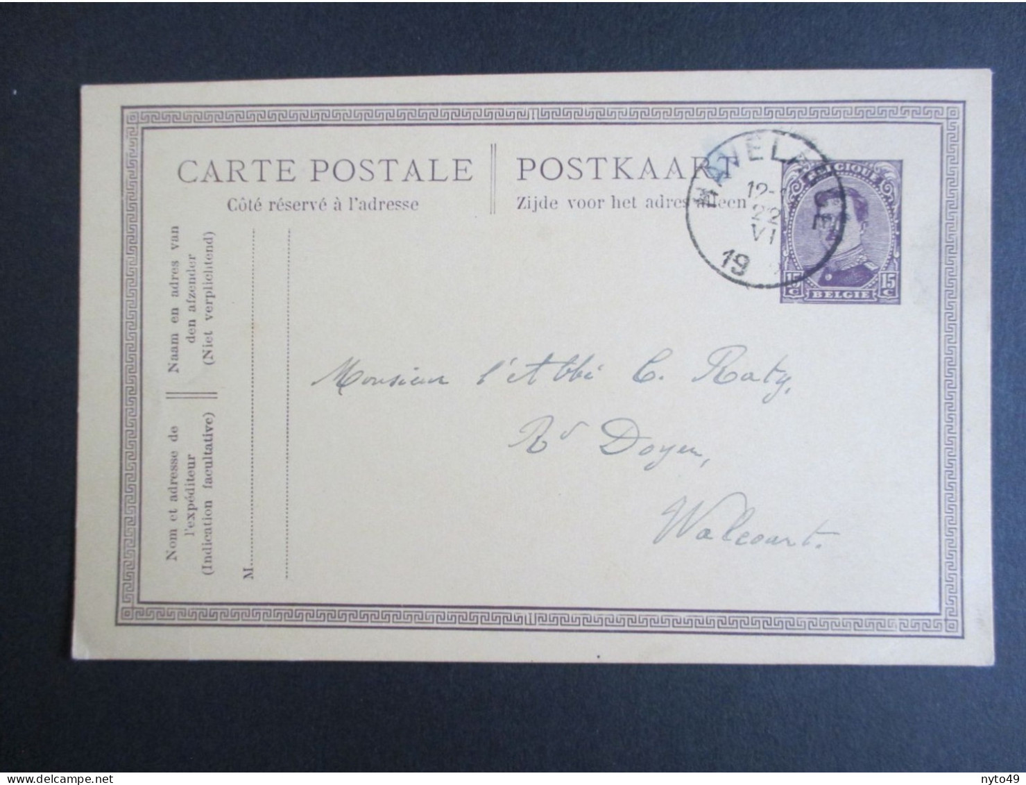 Briefkaart / Carte Postal Verstuurd Uit Havelange Naar Walcourt - 1915-1920 Albert I