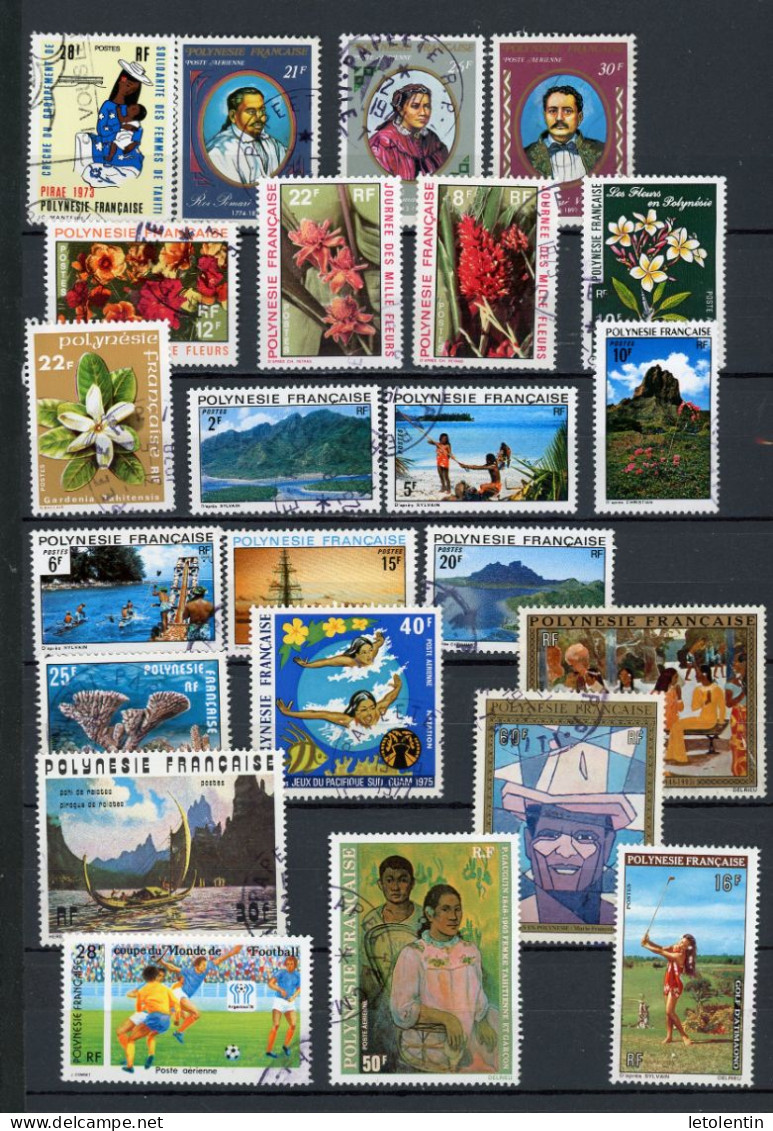 POLYNESIE - LOT DE TIMBRES OBLITÉRÉS   - N° Yt A VOIR Obli. (COTE ENV. 190 EUROS) - Collections, Lots & Séries