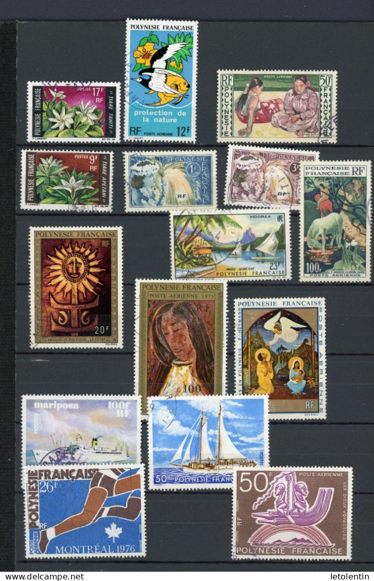 POLYNESIE - LOT DE TIMBRES OBLITÉRÉS   - N° Yt A VOIR Obli. (COTE ENV. 190 EUROS) - Collections, Lots & Séries