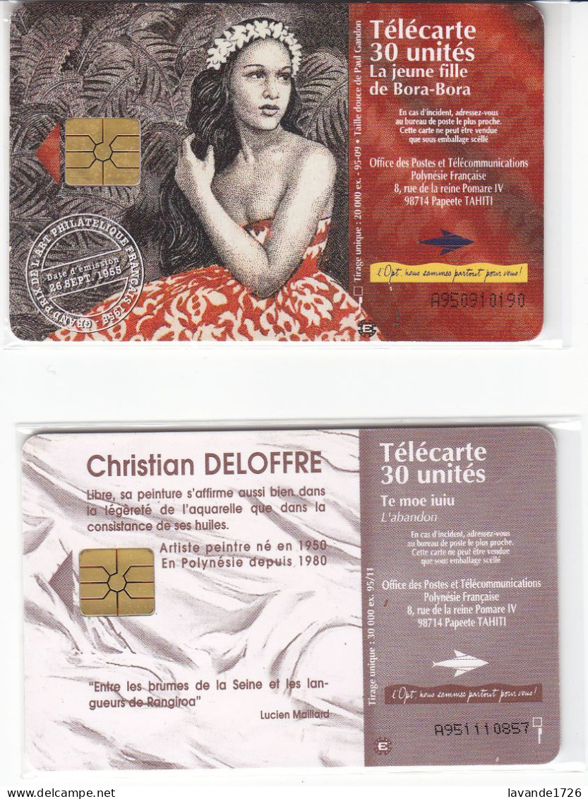 Lot De 2 Télécartes 30 Unites 09.1995  20000 Ex Et 30 Unites 11.1995    30000 Ex Trés Bon état - Polynésie Française