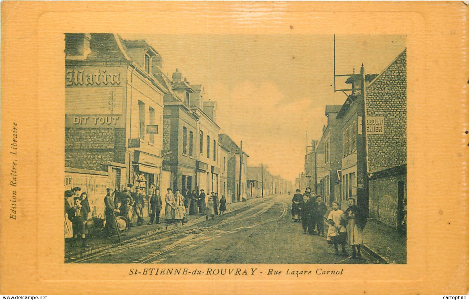 76 - SAINT ETIENNE DU ROUVRAY - Rue Lazare Carnot En 1911 - Animée Edition Raitre - Saint Etienne Du Rouvray