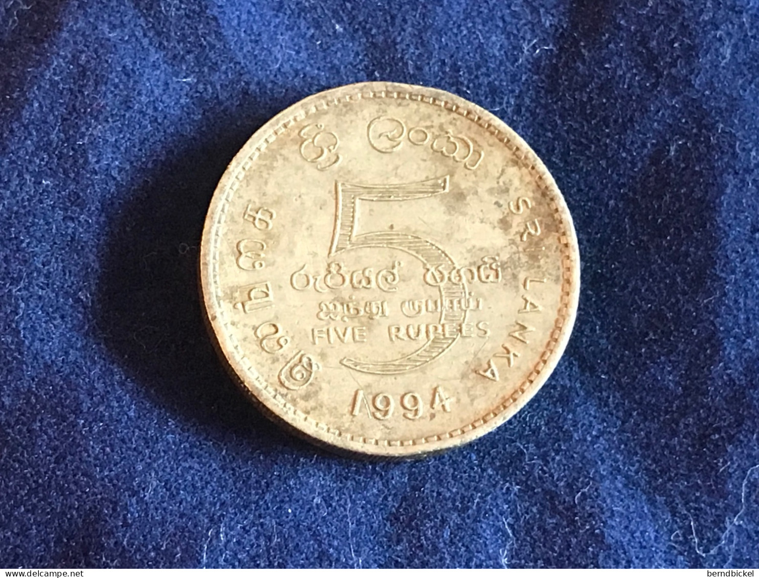 Münze Münzen Umlaufmünze Sri Lanka 5 Rupien 1994 - Sri Lanka