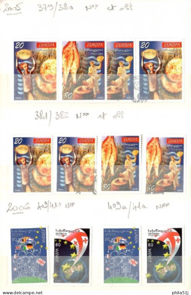 EUROPA  GEORGIE ---ANNEE 2001 à 2013---N** & OBL 1/3 DE COTE - Collections