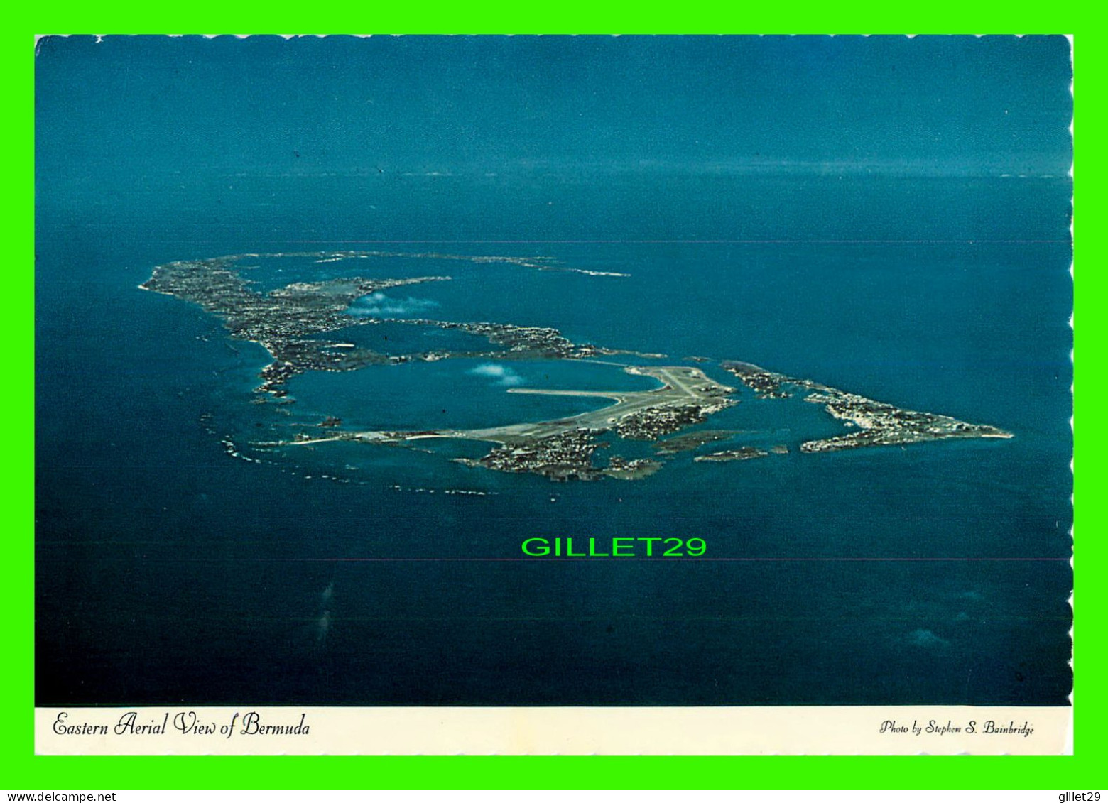 BERMUDA - EASTERN AERIAL VIEW - PHOTO BY STEPHEN S. BAINBRIDGE - TRAVEL IN 1978 - GENERAL AGENCY - DEXTER PRESS - - Bermudes