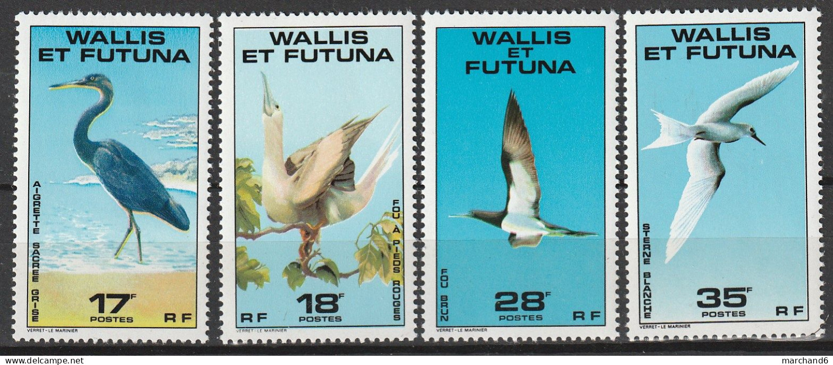 Wallis Et Futuna Faune Oiseaux Aigrette Fou Sterne N°217/220 **neuf - Ungebraucht