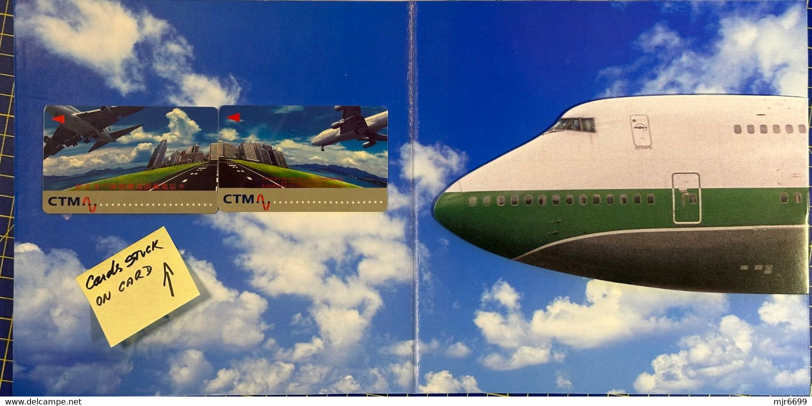 MACAU 1995 OPENING OF MACAU INT. AIRPORT PHONECARDS SET OF 2 IN ORIGINAL FOLDER, UNUSED CARDS IN VF CONDITION, - Macao