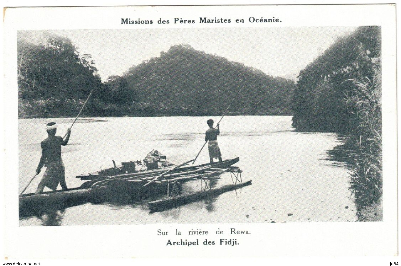 Fidji - Océanie - Missions Des Pères Maristes En Océanie - Sur La Rivière De Rewa - Carte Postale Vierge - Fidschi