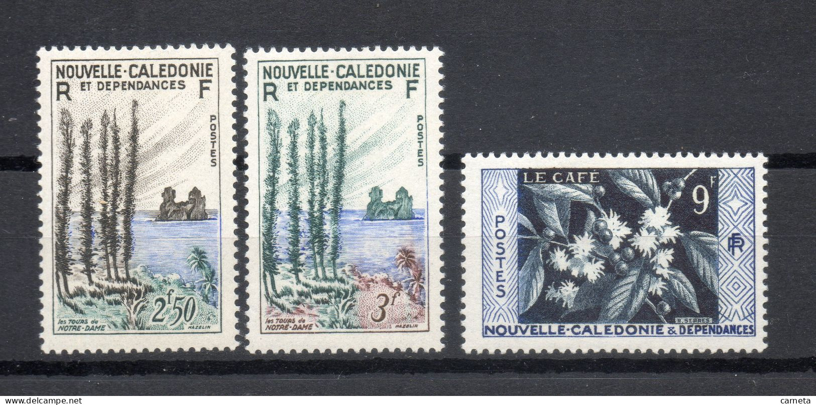 Nlle CALEDONIE N° 284 à 286  NEUFS AVEC CHARNIERES  COTE  15.75€    PAYSAGE FLEUR FLORE - Nuevos