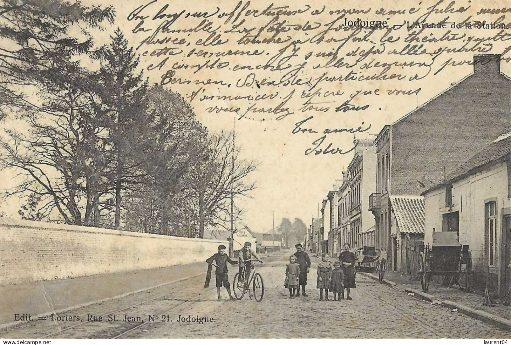 JODOIGNE. L'AVENUE DE LA STATION. BELLE ANIMATIN AVEC ENFANTS , VELO ... - Geldenaken