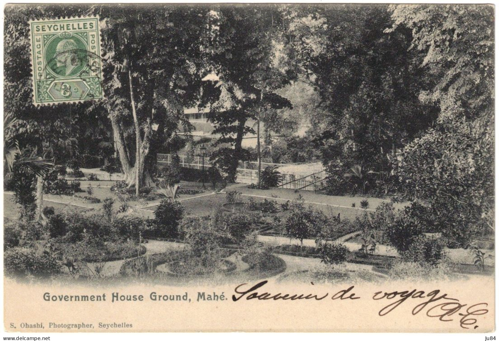 Seychelles - Mahé - Government House Ground - Carte Postale Pour Madagascar - Seychelles