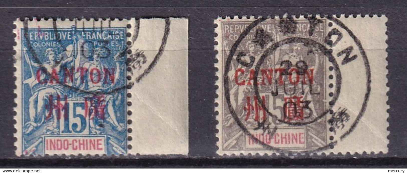 CANTON - Les 2 15 C. De 1901/2 Oblitérés - Usati