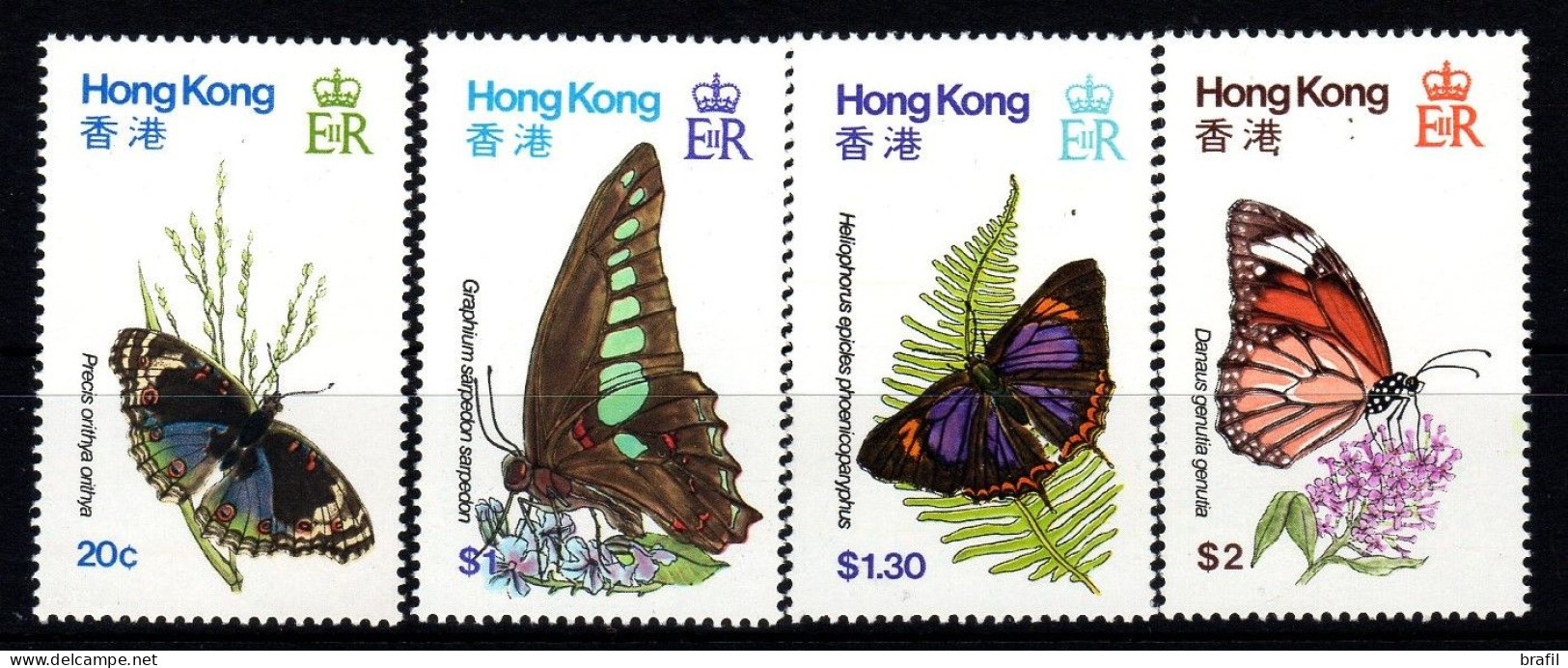 1979 Hong Kong, Farfalle, Serie Completa Nuova (**) - Ungebraucht