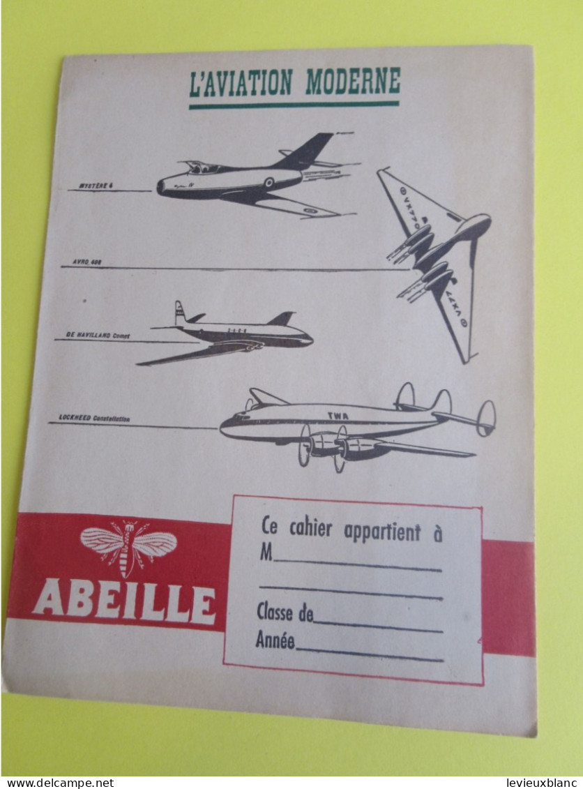 Protège-Cahier Ancien /L'AVIATION MODERNE/ Abeille/Fairglass Pour Vitres & Glaces/ Vers1950-1960   CAH367 - Dulces & Biscochos