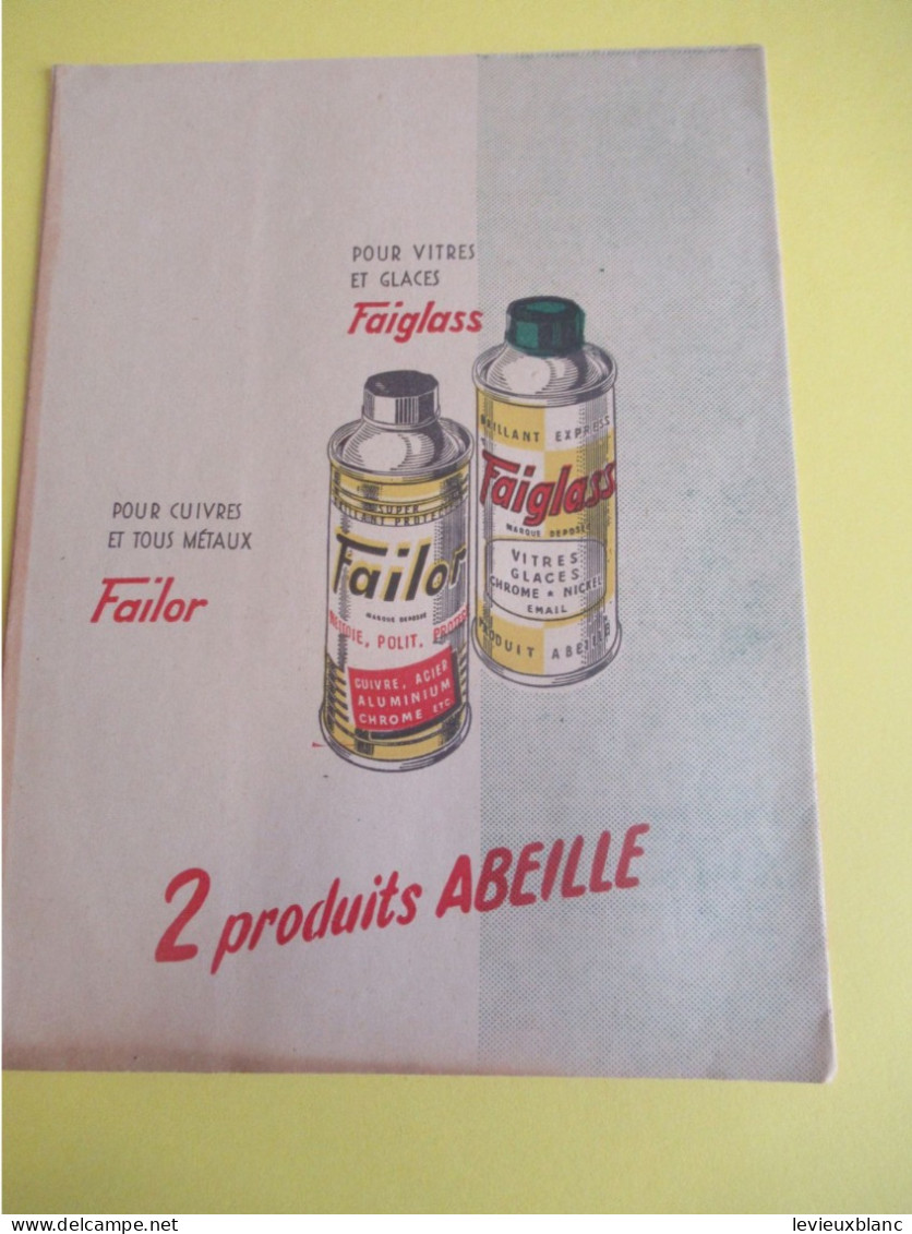 Protège-Cahier Ancien /L'AVIATION MODERNE/ Abeille/Fairglass Pour Vitres & Glaces/ Vers1950-1960   CAH367 - Sucreries & Gâteaux