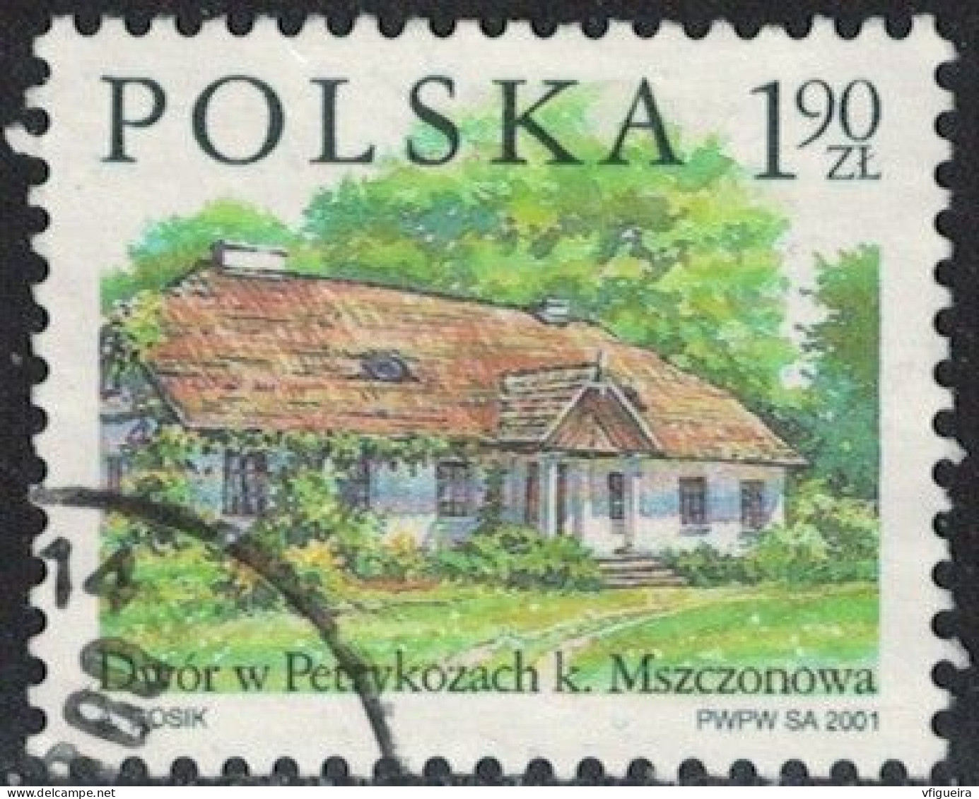 Pologne 2001 Oblitéré Used Manoir à Petrykozy à Mszczonow - Usados