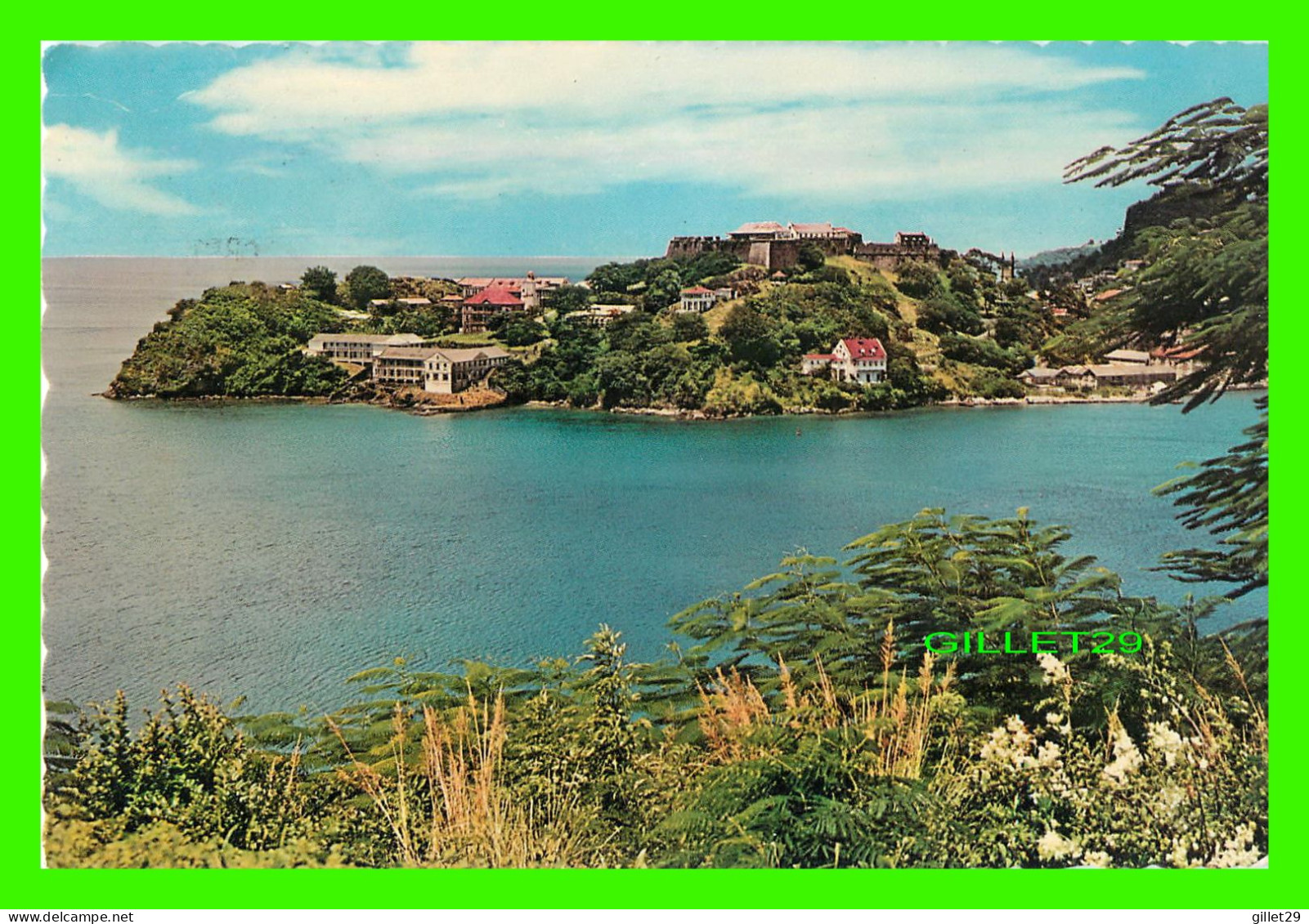 GRENADA, WEST INDIES - FORT ST GEORGE OVERLOOKING ST GEORGE'S HARBOUR - TRAVEL IN 1969 - DEXTER PRESS - - Grenada