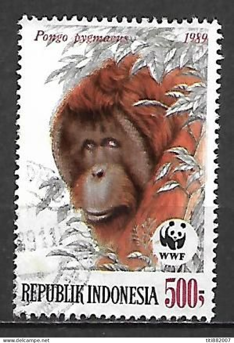 INDONESIE       -    ORANG - OUTANG   /  WWF    -    Oblitéré - Gorilles