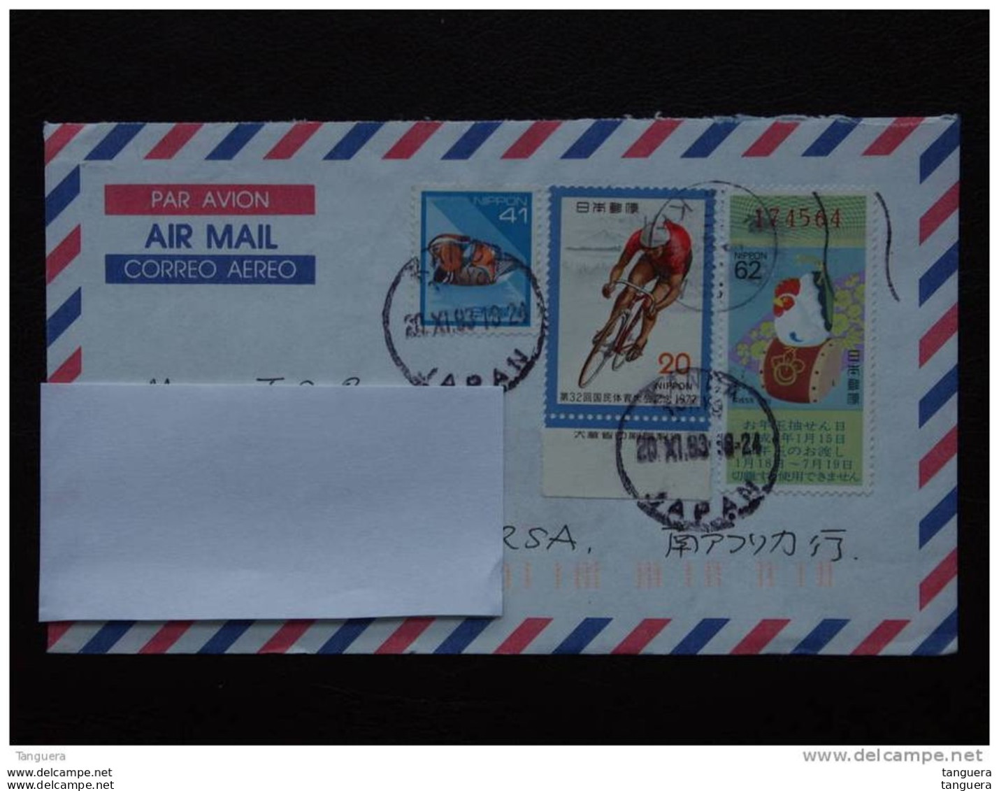 Japan Japon Nippon Brief Lettre Cover To South Africa 1993 - Storia Postale