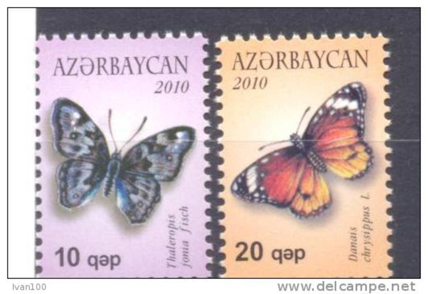 2010. Azerbaijan, Butterflies I, 2v, Mint/** - Azerbeidzjan