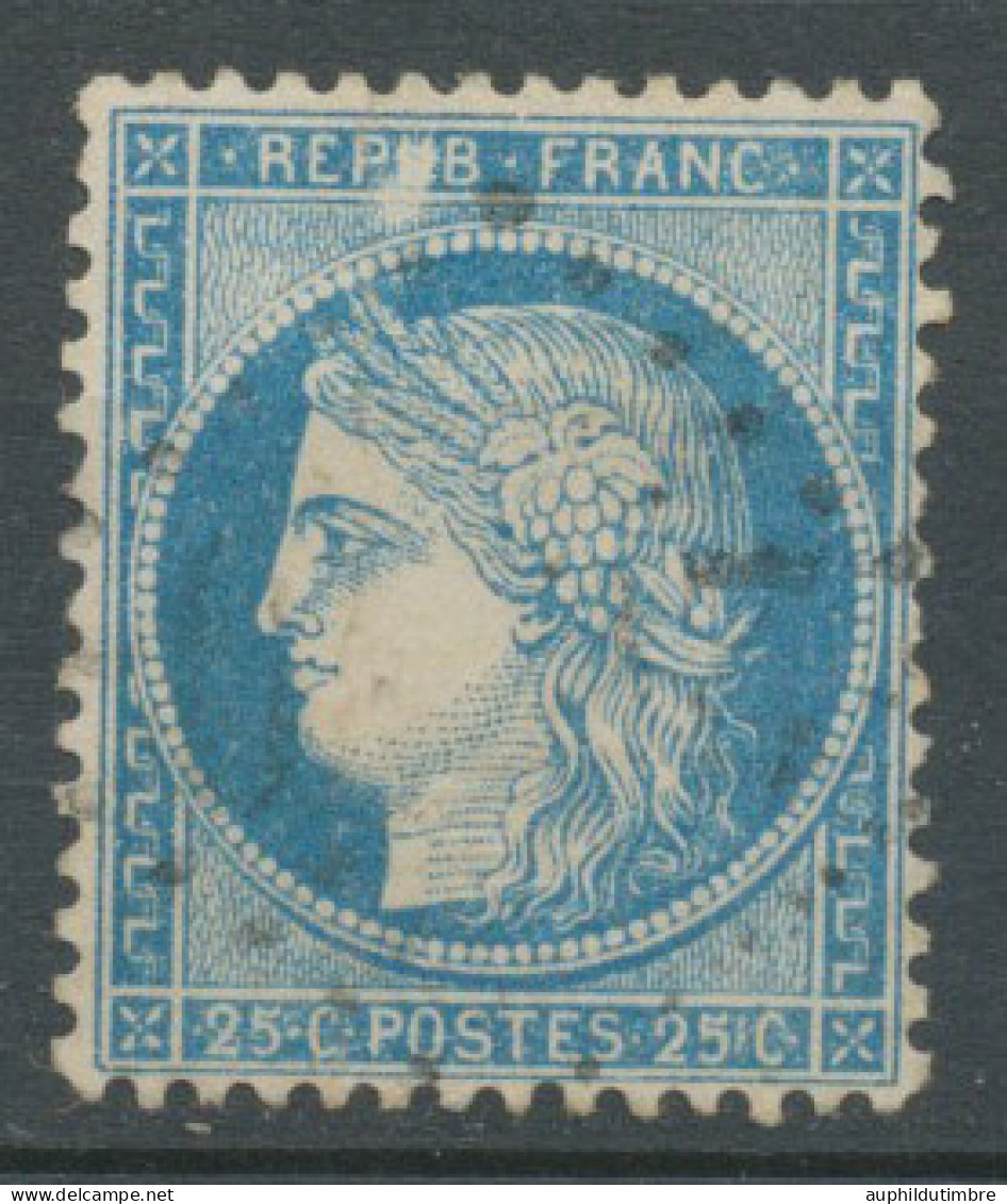 Timbre Variété N°60 25c Bleu Grosse Tâche Sur Le U De REPUB. RARE N3561 - 1871-1875 Ceres