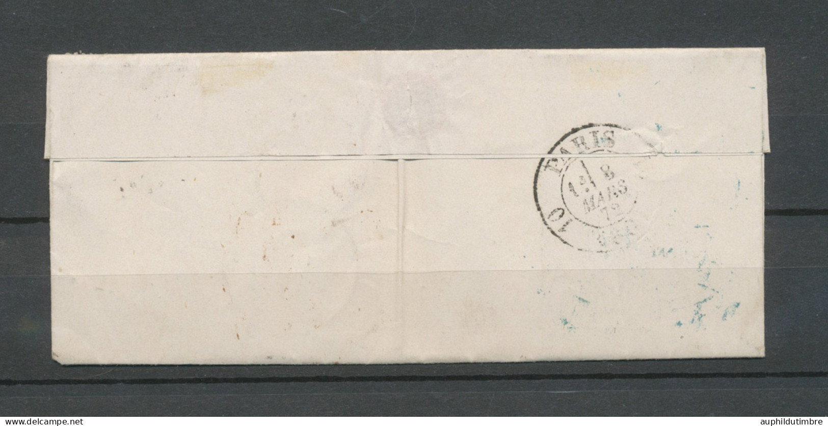 1872 Lettre Alsace Lorraine Aff. Mixte 25c Bleu + 2gr ZO Vers ZL Rare N3571 - Briefe U. Dokumente