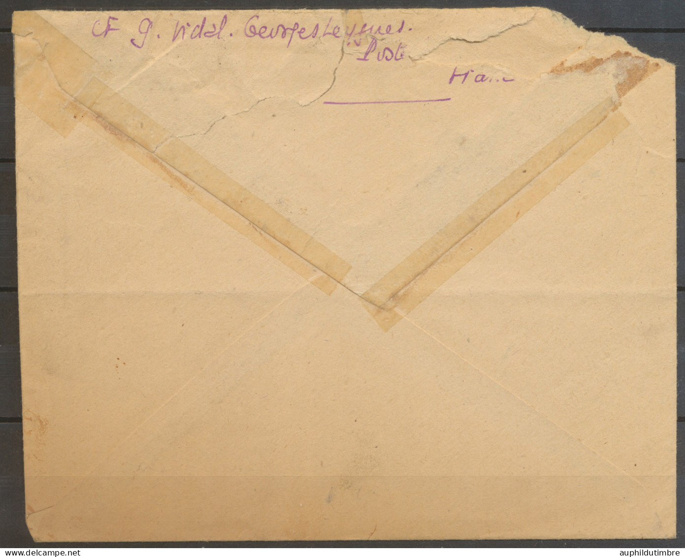 5/2/1946 Env. 10f Coq ALGERIE Obl ORAN REPECHAGE EN MER. N3639 - Cartas Accidentadas