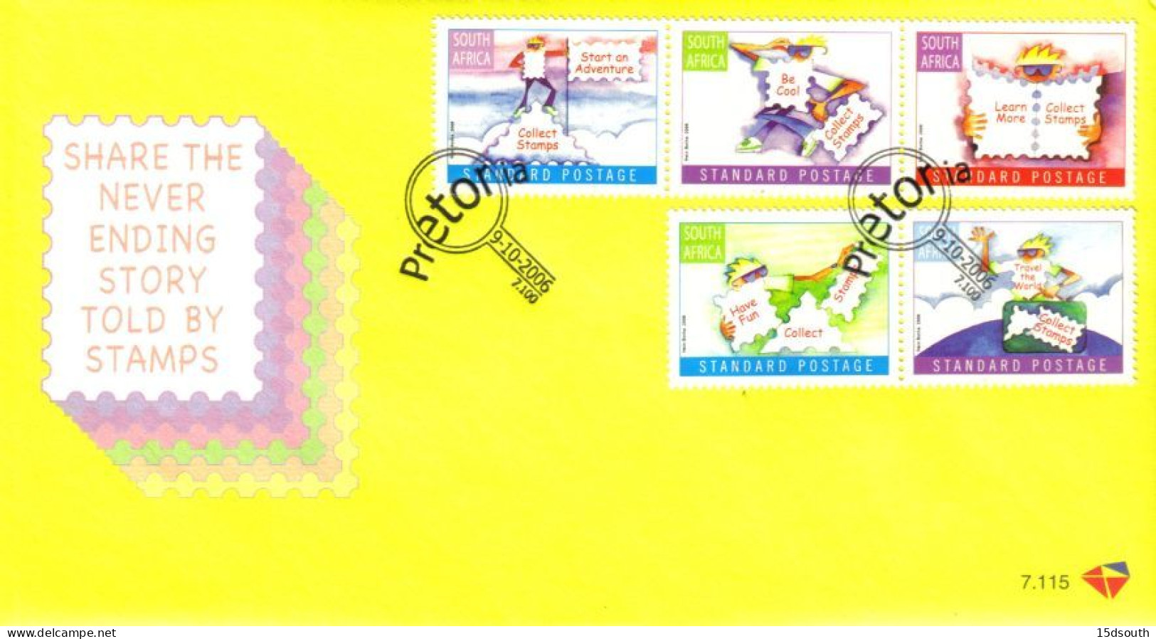 South Africa - 2006 World Post Day FDC # SG 1616a , Mi 1731-1735 - FDC