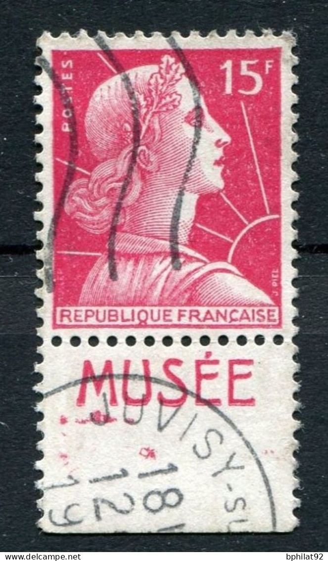 !!! 15F MARIANNE DE MULLER AVEC BANDE PUB MUSEE OBLITERE - Used Stamps