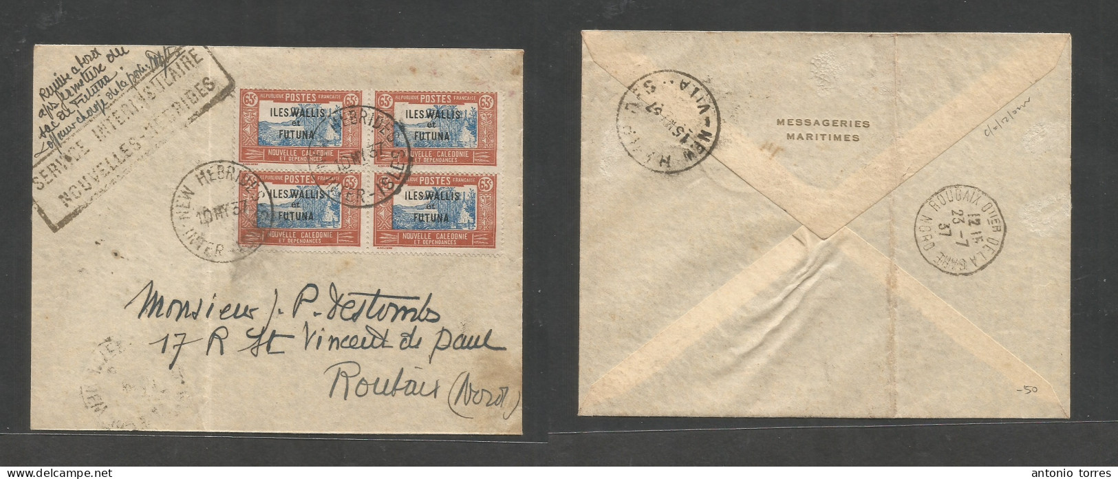 Frc - New Caledonia. 1937 (10 May) Wallis Et Futuna. Inter Islands Service. Special Cachet, Multifkd Env 65 Better Of Fo - Autres & Non Classés