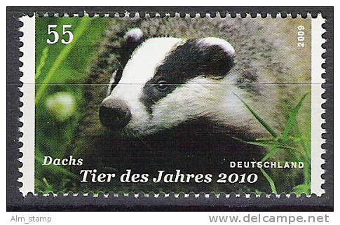 2009  Deutschland Germany . Mi. 2767** MNH  Dachs (Meles Meles) - Ungebraucht