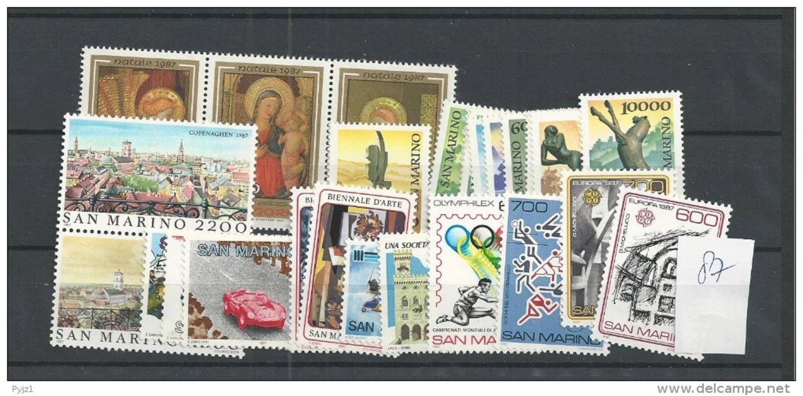 1987  MNH San Marino Year Complete, Postfris** - Annate Complete