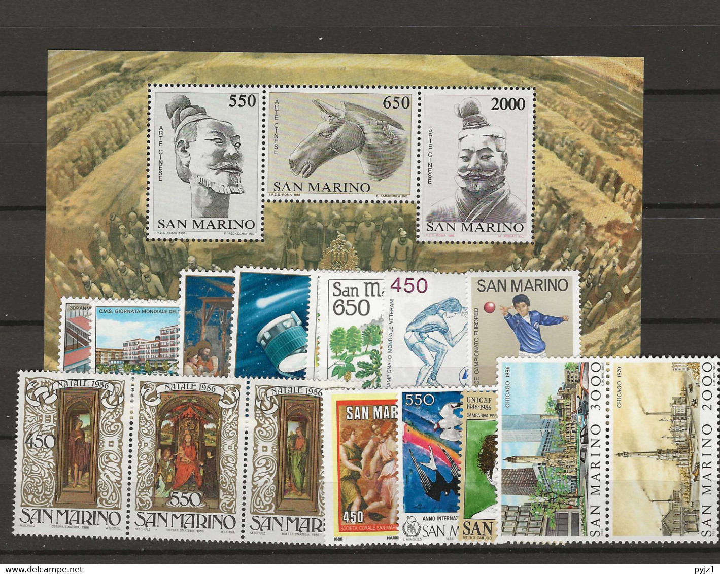 1986 MNH San Marino Year Complete, Postfris** - Annate Complete