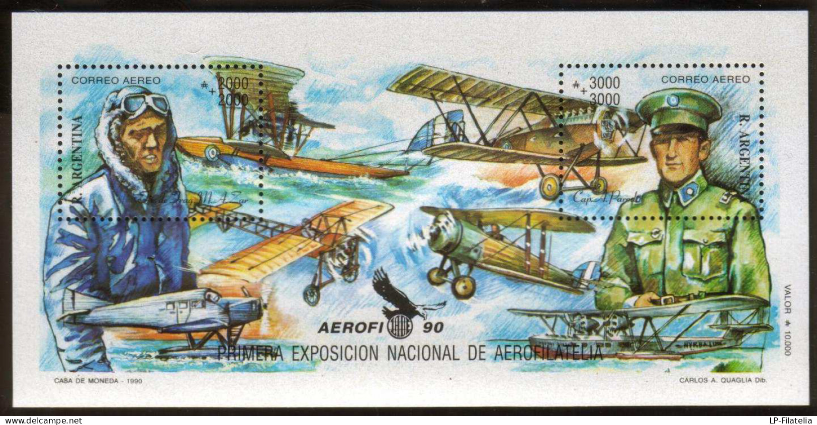 Argentina - 1990 - AEROFI 90 - Primera Exposición Nacional De Aerofiltelia - Neufs