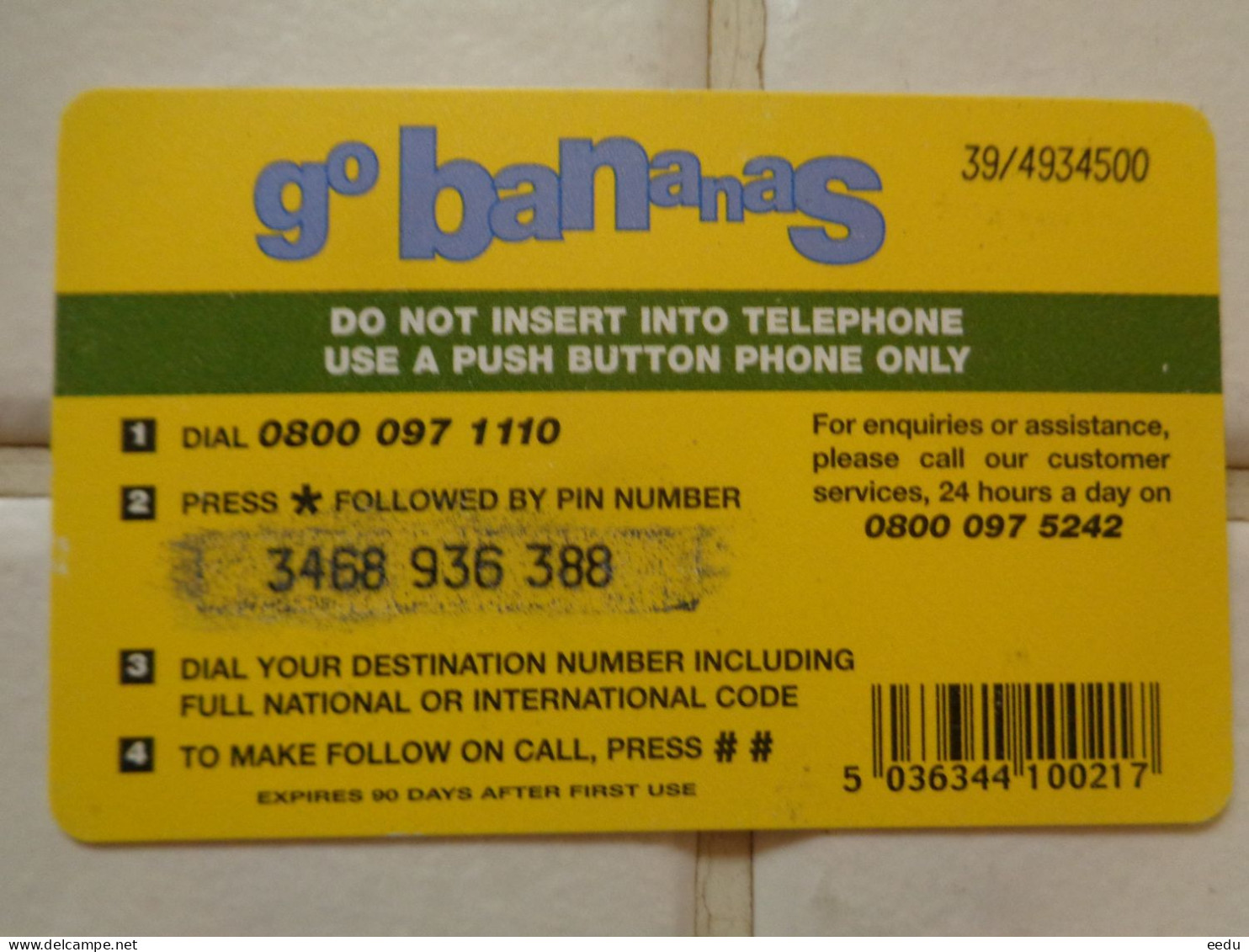 UK Phonecard - [ 9] Errores & Fallas