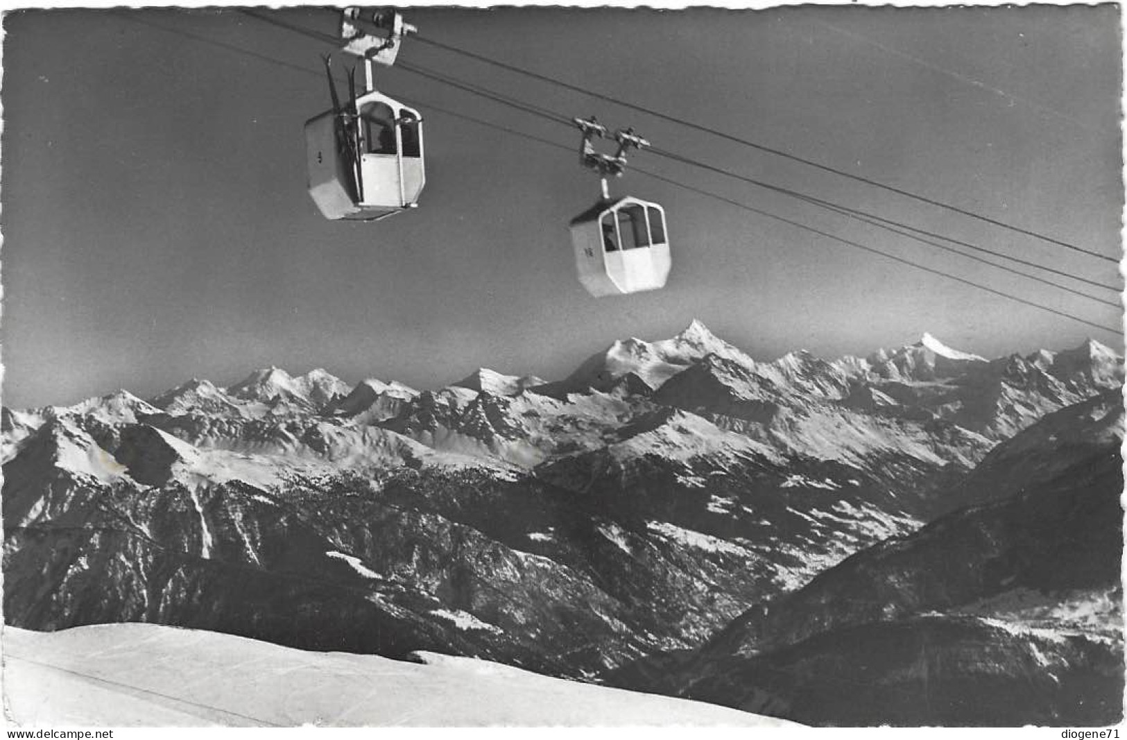 Crans Sur Sierre Téléférique Restaurant Bella Lui 1953 - Crans-Montana