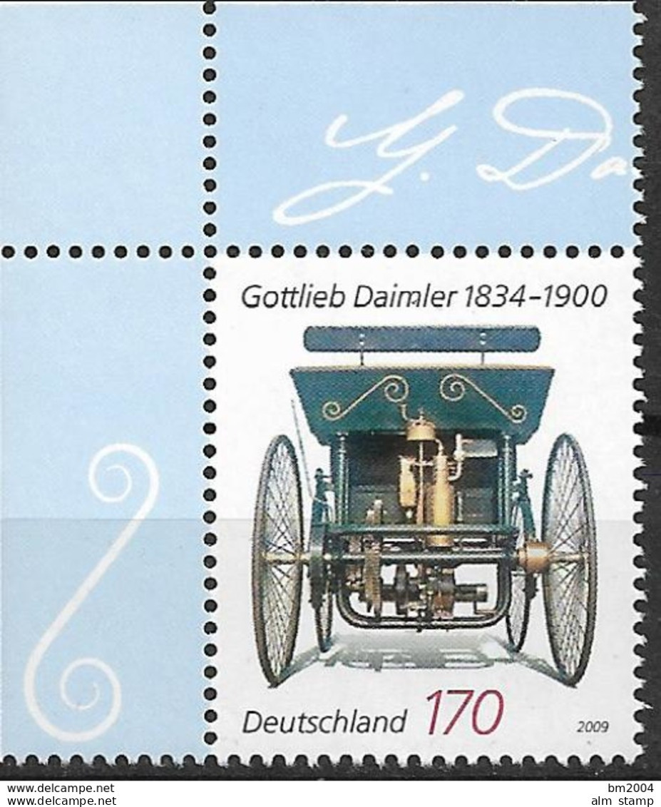 2009 Deutschland Germany Mi. 2725**MNH  EOL  175. Geburtstag Von Gottlieb Daimler. - Ungebraucht