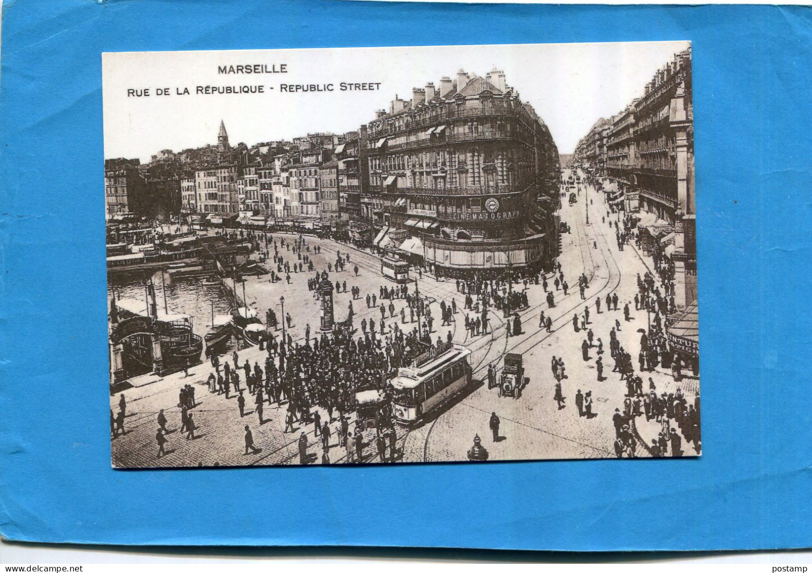 Pseudo Entier Postal -marseille-rue De La République--pub Agence Laforet Années 90- - Enteros Privados