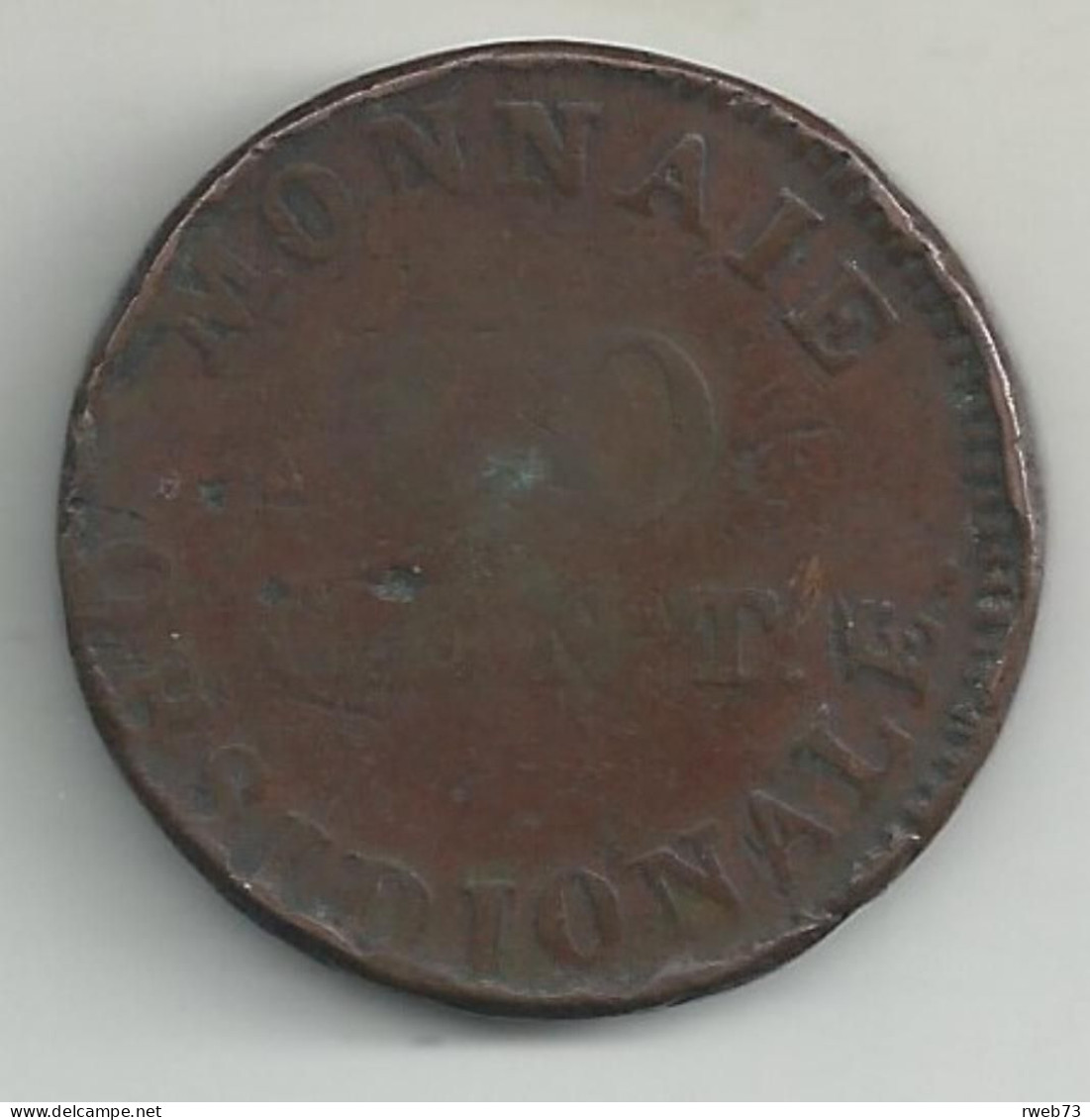 Siège D'ANVERS - 10 Centimes - 1814 W - Avec Point - B/TB - 1814 Siege Of Antwerp