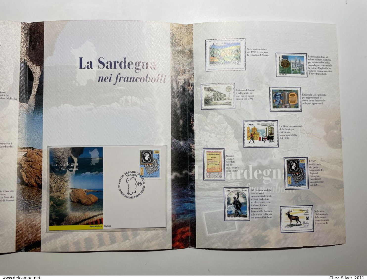 2004 Poste Italiane Filatelia Folder Filatelico La Sardegna Nei Francobolli - Folder