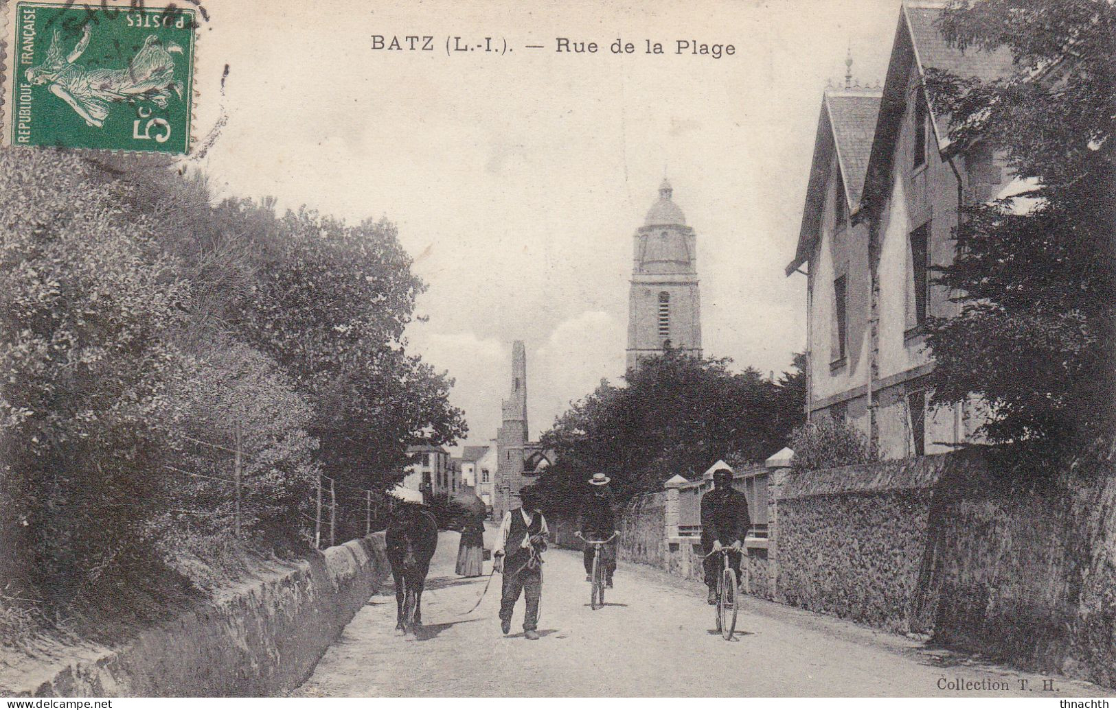 1910 BATZ RUE DE LA PLAGE - Batz-sur-Mer (Bourg De B.)