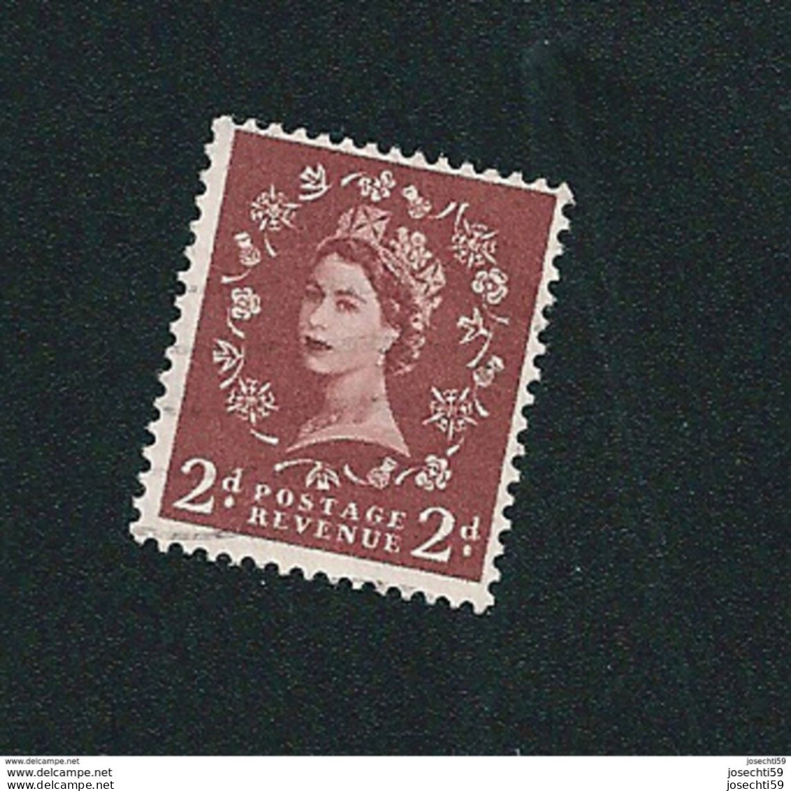 N° 265 Elizabeth II Filigrane M  Timbre   GRANDE BRETAGNE 1952 Stamp Royaume Uni - Usati
