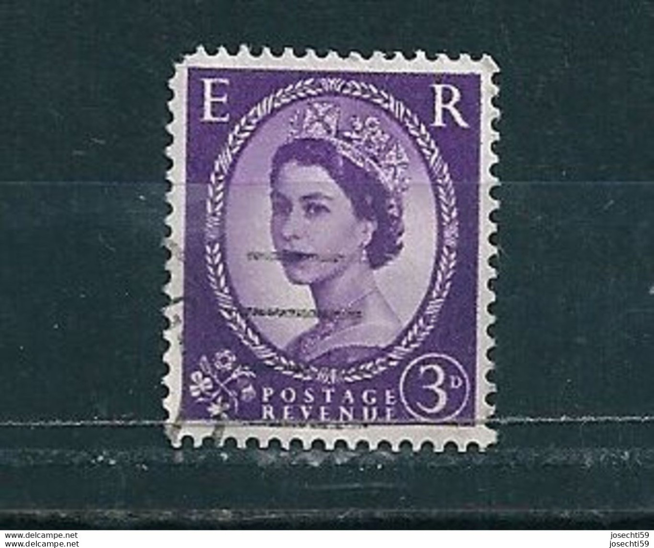 N° 267  Elizabeth II  Timbre Stamp  GRANDE BRETAGNE GB 1952  3d  Postage Revenue - Usati