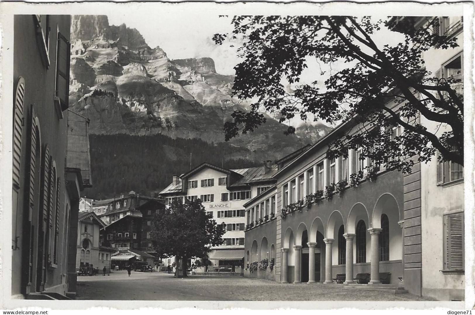 Valais Loèche Leukerbad Grand Bain Et Maison Blanche 1945 - Loèche-les-Bains