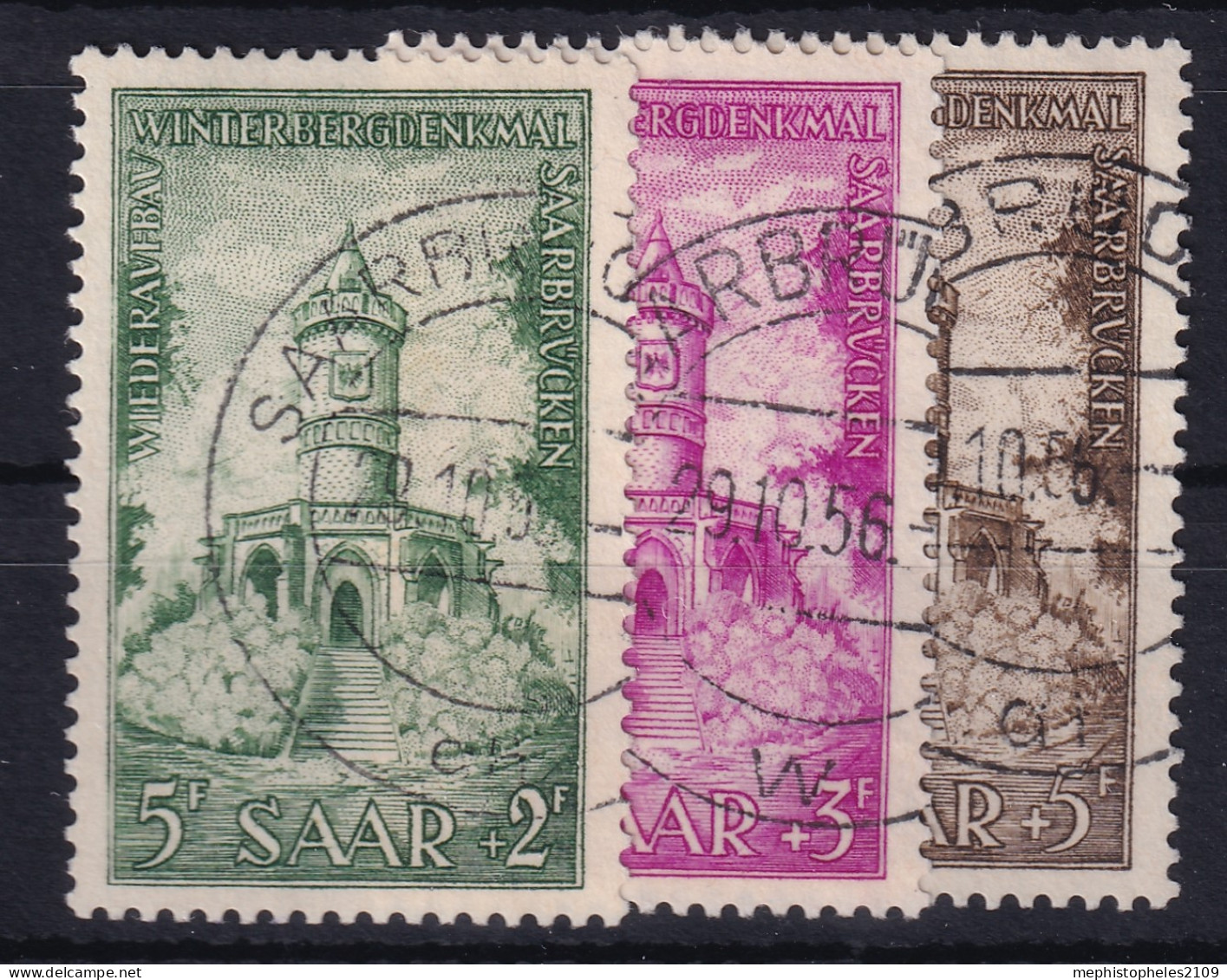 SAARLAND 1956 - Canceled - Mi 373-375 - Gebraucht